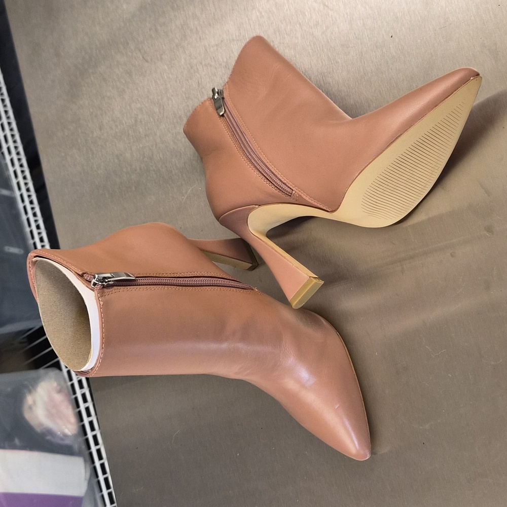 Nine West Tan (Rose?) Heeled Boots